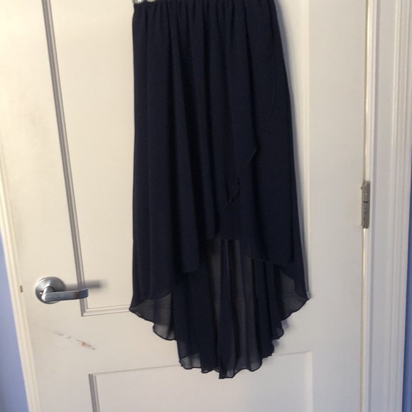 City Studios Navy Blue High Low Dress - Picture 3 of 7